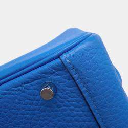 Pre Owned Hermes Lindy Blue Hydra Taurillon Clemence Size Mini