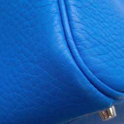 Pre Owned Hermes Lindy Blue Hydra Taurillon Clemence Size Mini