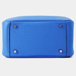 Pre Owned Hermes Lindy Blue Hydra Taurillon Clemence Size Mini