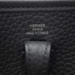 Pre Owned Hermes Evelyne Long Size Tpm Black Taurillon Clemence Bag
