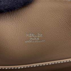 Pre Owned Hermes Bolide Size 25 1923 Etoupe Evercolor Bag