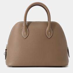 Pre Owned Hermes Bolide Size 25 1923 Etoupe Evercolor Bag