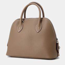 Pre Owned Hermes Bolide Size 25 1923 Etoupe Evercolor Bag