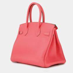 Pre Owned Hermes Birkin Rose Lipstick Togo Leather Size 30