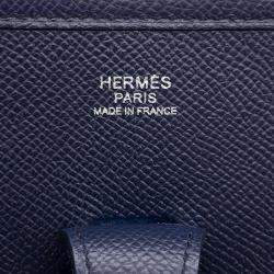 Pre Owned Hermes Evelyne3 Blue Indigo Epsom Size Pm