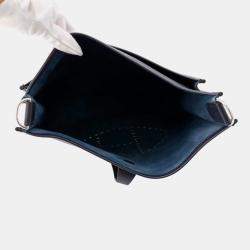 Pre Owned Hermes Evelyne3 Blue Indigo Epsom Size Pm
