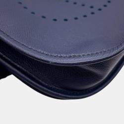 Pre Owned Hermes Evelyne3 Blue Indigo Epsom Size Pm