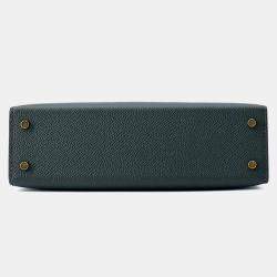 Pre Owned Hermes Mini Kelly 2 Tricolor Vert Mangrove/Green Pantan/Black Epsom