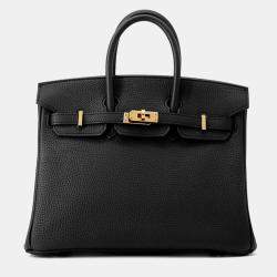 Pre Owned Hermes Birkin Black Togo Leather Size 25