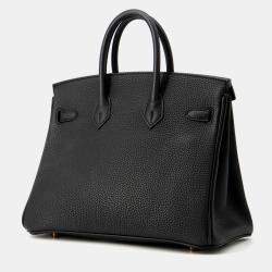 Pre Owned Hermes Birkin Black Togo Leather Size 25