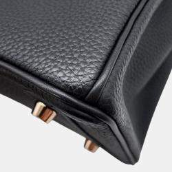 Pre Owned Hermes Birkin Black Togo Leather Size 25