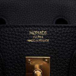Pre Owned Hermes Birkin Black Togo Leather Size 25