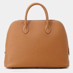 Pre Owned Hermes Bolide 1923 Gold Epsom Size 30