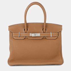Pre Owned Hermes Birkin Gold Togo Leather Size 30