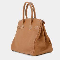 Pre Owned Hermes Birkin Gold Togo Leather Size 30