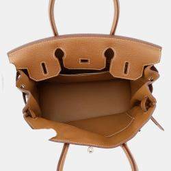 Pre Owned Hermes Birkin Gold Togo Leather Size 30