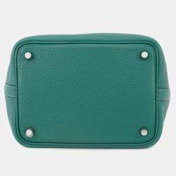 Pre Owned Hermes Picotin Lock Malachite Taurillon Clemence Size PM