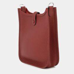 Pre Owned Hermes Evelyne Long Rouge H Taurillon Clemence Size TPM