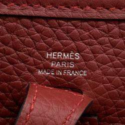 Pre Owned Hermes Evelyne Long Rouge H Taurillon Clemence Size TPM