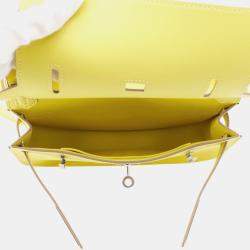 Pre Owned Hermes Jypsiere Lime Swift Leather Size Mini