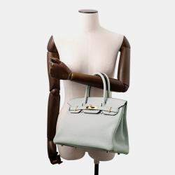 Pre Owned Hermes Birkin Blue Pale Togo Leather Size 30
