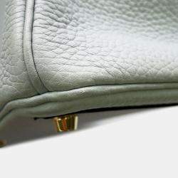 Pre Owned Hermes Birkin Blue Pale Togo Leather Size 30