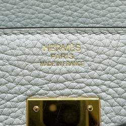 Pre Owned Hermes Birkin Blue Pale Togo Leather Size 30