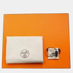 Pre Owned Hermes Herbag Zip Letournet Cabin Ecru/Blue Zellige/Black Toile Military Vache Hunter Leather Size 50