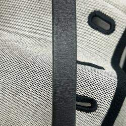 Pre Owned Hermes Herbag Zip Letournet Cabin Ecru/Blue Zellige/Black Toile Military Vache Hunter Leather Size 50