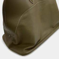 Pre Owned Hermes Bolide Relax Vert Gris Vaux Sikkim Leather Size 45