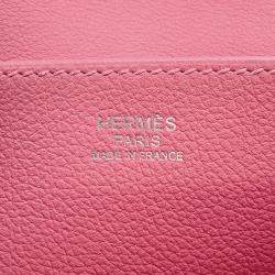 Pre Owned Hermes Halzan Rose Azalee Evercolor Size 25