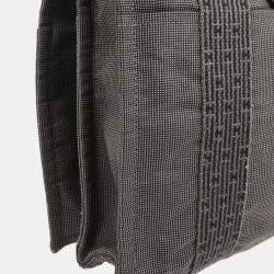 Pre Owned Hermes Gray Canvas Herline Besace MM Messenger Bag