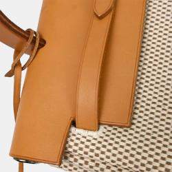 Pre Owned Hermes Beige Toile GM Herbag a Dos Backpack