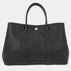 Pre Owned Hermes Black Negonda Garden Party 30 TPM Tote Handbag
