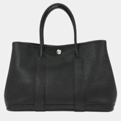 Pre Owned Hermes Black Negonda Garden Party 30 TPM Tote Handbag