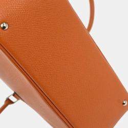 Pre Owned Hermes Orange Epsom Mini Plume Handbag
