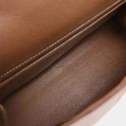 Pre Owned Hermes Gold Courchevel Kelly 28 Sellier 2way Handbag