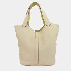 Pre Owned Hermes Picotin Lock 22 Handbag In Taurillon Clemence Leather