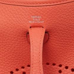 Pre Owned Hermès Orange Field Taurillon Clemence Leather Evelyne TPM Bag