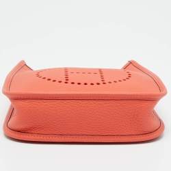 Pre Owned Hermès Orange Field Taurillon Clemence Leather Evelyne TPM Bag