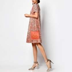 Pre Owned Hermès Orange Field Taurillon Clemence Leather Evelyne TPM Bag