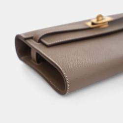 Pre Owned Hermes Etoupe Epsom Kelly To Go Wallet