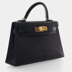 Pre Owned Hermes Noir Chevre Mini Kelly 20