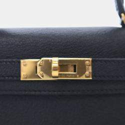 Pre Owned Hermes Noir Chevre Mini Kelly 20