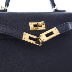Pre Owned Hermes Noir Chevre Mini Kelly 20