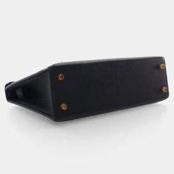 Pre Owned Hermes Noir Chevre Mini Kelly 20
