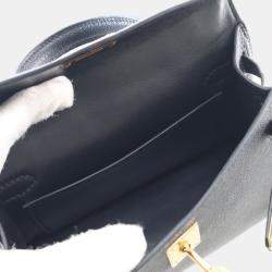 Pre Owned Hermes Noir Chevre Mini Kelly 20