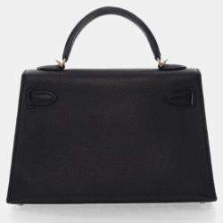 Pre Owned Hermes Noir Chevre Mini Kelly 20
