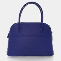 Pre Owned Hermes Bolide 27 Bleu Electric Epsom Handbag