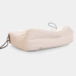 Pre Owned Hermes Beige Cotton Fourbi Pouch 25